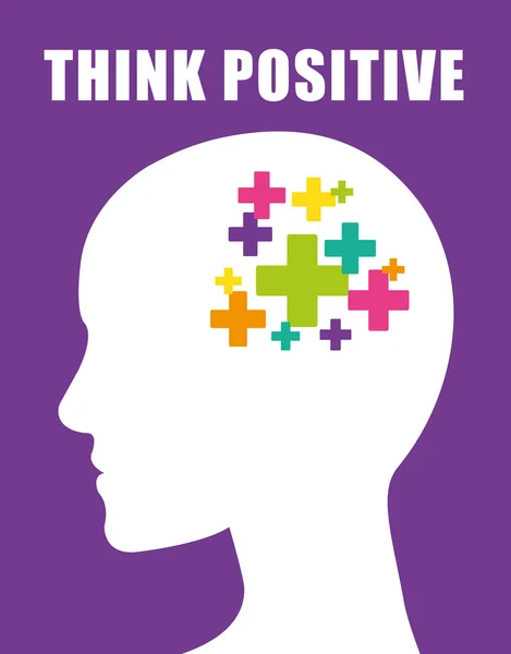 Think positive design. — Stock Vector