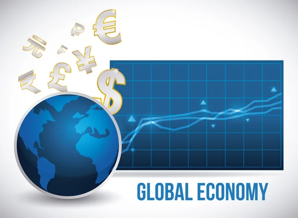 Concepção da economia global . — Vetor de Stock