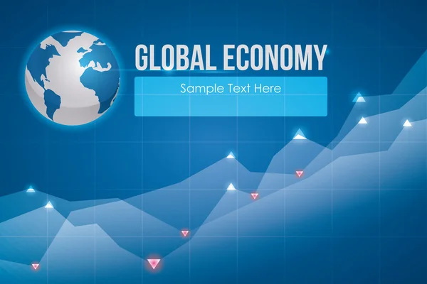 Concepção da economia global . —  Vetores de Stock