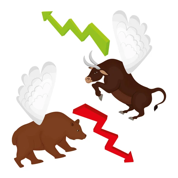 Bolsa de valores . — Vetor de Stock