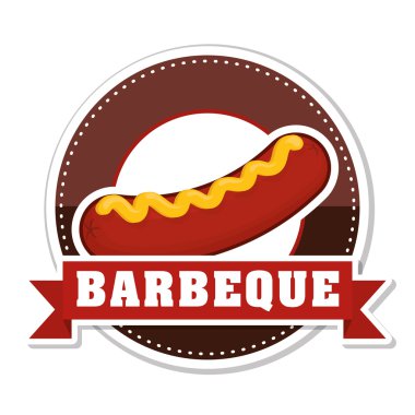 Taze ve lezzetli sosis Barbekü tasarımlar.