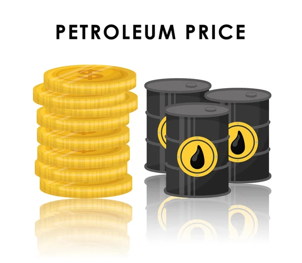 Návrh ceny ropy a ropných. — Stockový vektor