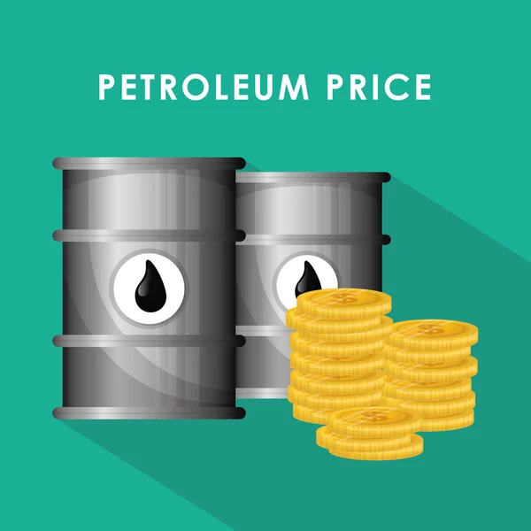 Návrh ceny ropy a ropných. — Stockový vektor