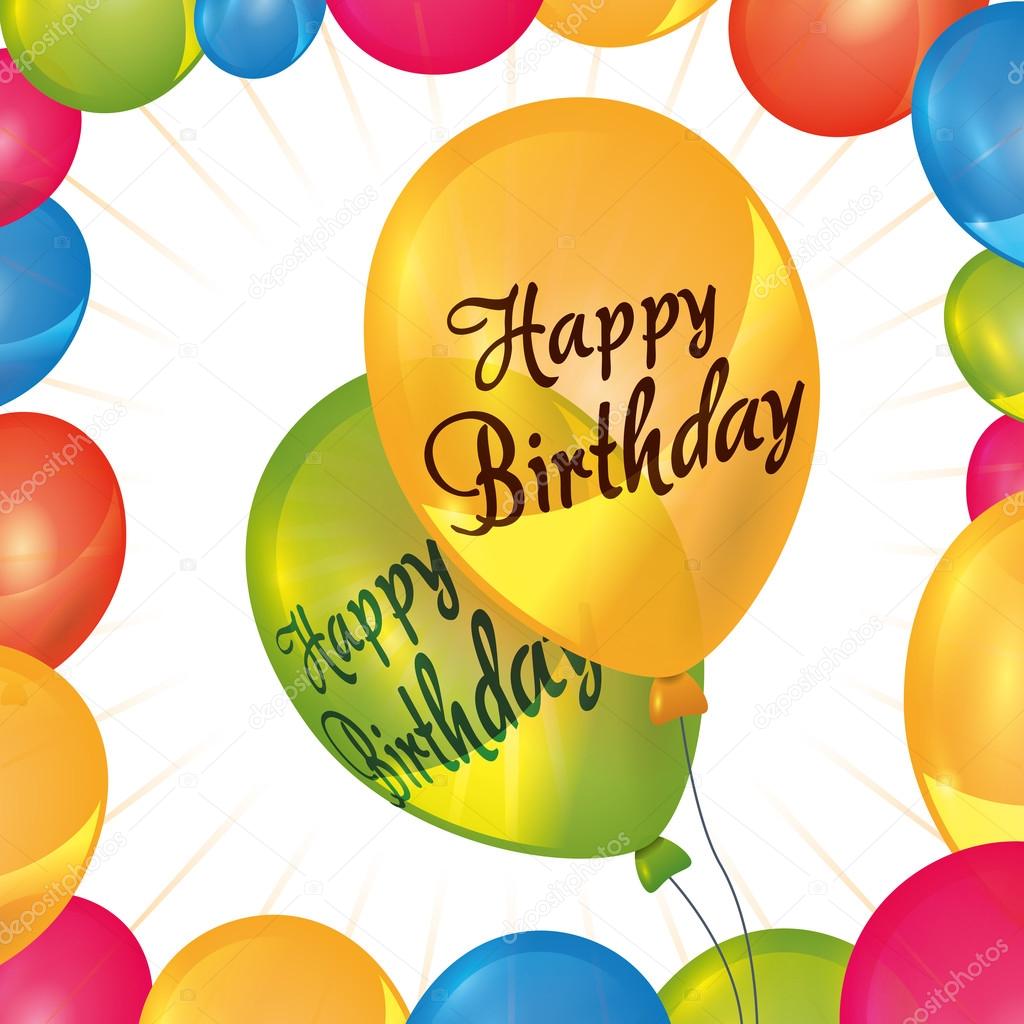 Carte D Anniversaire Avec Ballons Et Ballons Dores Sur Le Ciel Image Vectorielle Djv C Carte D Anniversaire Avec Ballons Et Ballons Dores Sur Le Ciel Image Vectorielle Djv C