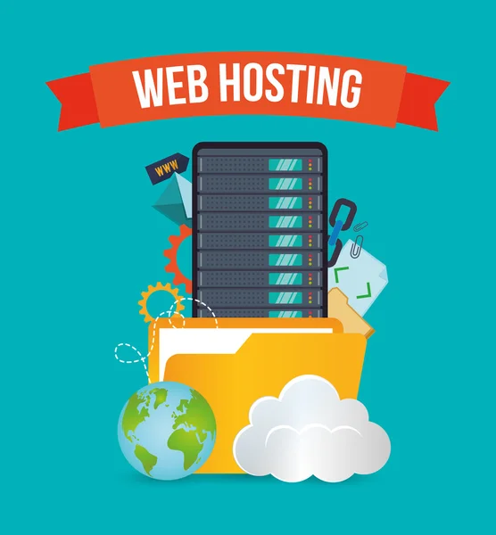 Web hosting ontwerp — Stockvector