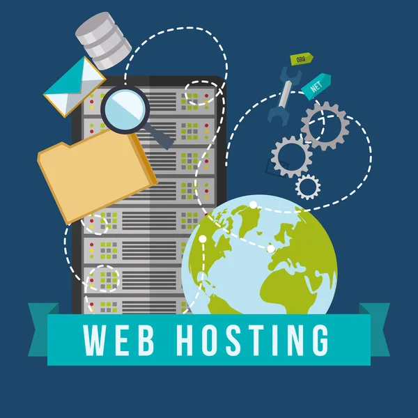 Web hosting design — Stockový vektor