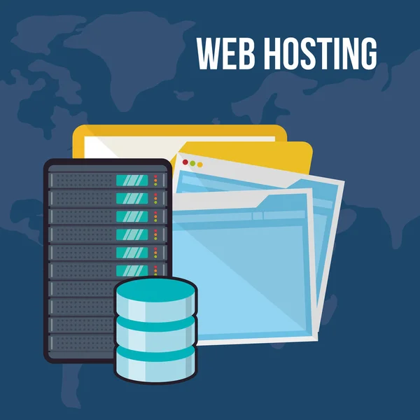 Webhosting-Design — Stockvektor