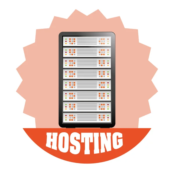 Web hosting design — Stockový vektor