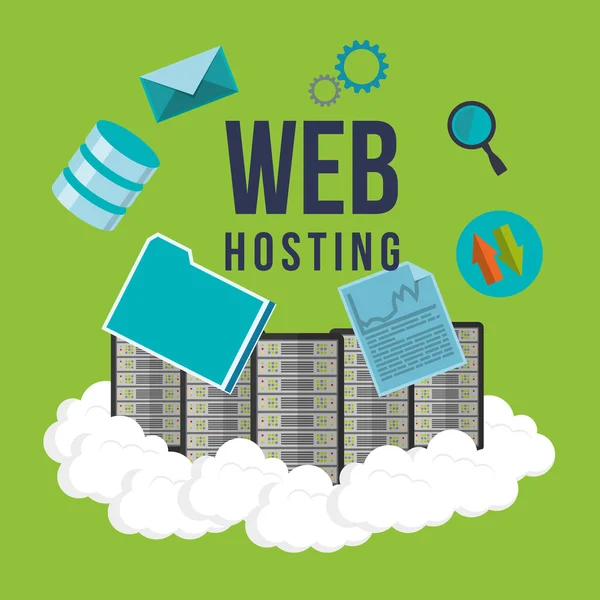 Web hosting design — Vettoriale Stock