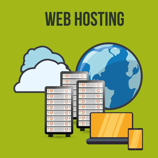 Web hosting design — Stockový vektor