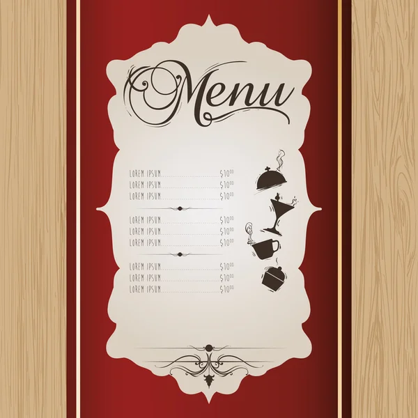 Design de menu — Vetor de Stock