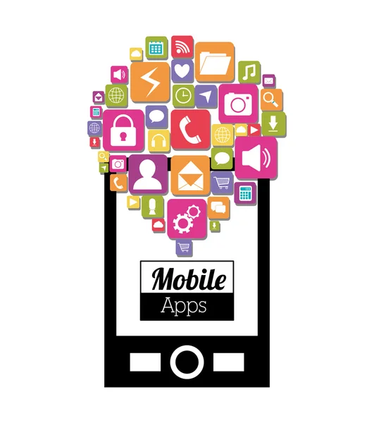 Applications mobiles boutique divertissement — Image vectorielle