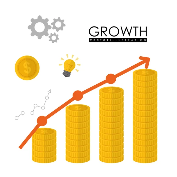 Proiectarea creșterii financiare — Vector de stoc