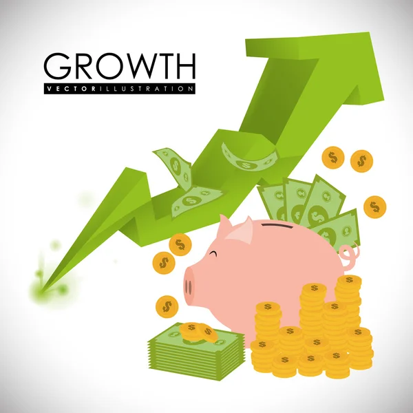 Financial Growth design — Stock Vector