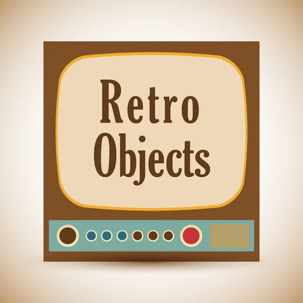 Retro objects vintage design — Stock Vector