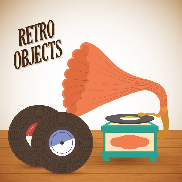 Retro objecten vintage design — Stockvector