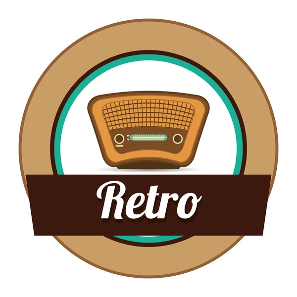 Retro objects vintage design — Stock Vector