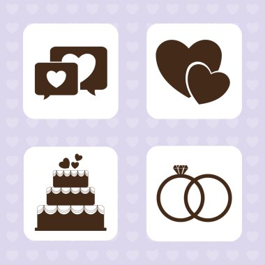 İlişki, evlilik ve aşk tasarım.