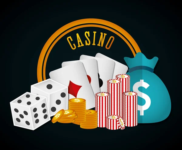 Casino royal design dei giochi — Vettoriale Stock