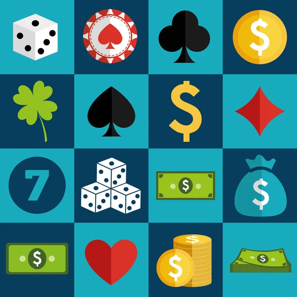 Návrh královských her v kasinu — Stockový vektor