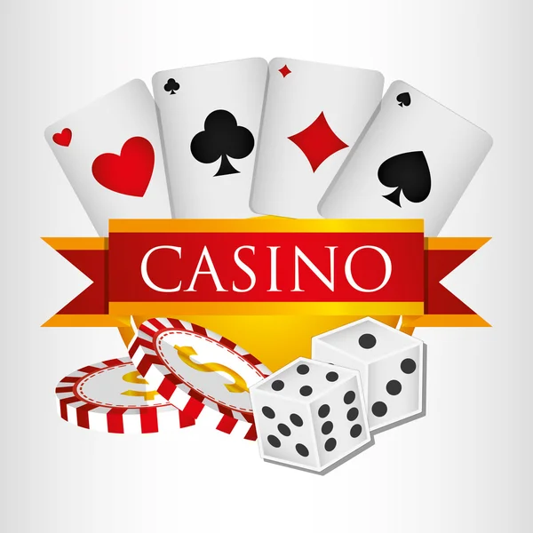Σχέδιο Βασιλικού παιχνίδια καζίνο — Διανυσματικό Αρχείο