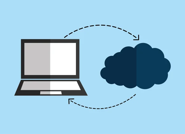 Cloud Computing und Hosting-Design. — Stockvektor