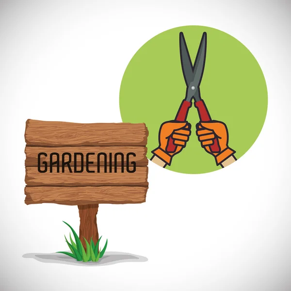 Diseño de jardinería — Vector de stock