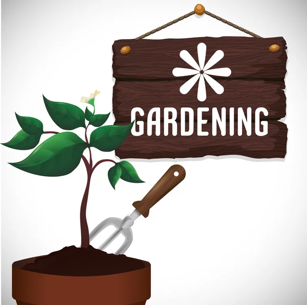 Design de jardinagem — Vetor de Stock