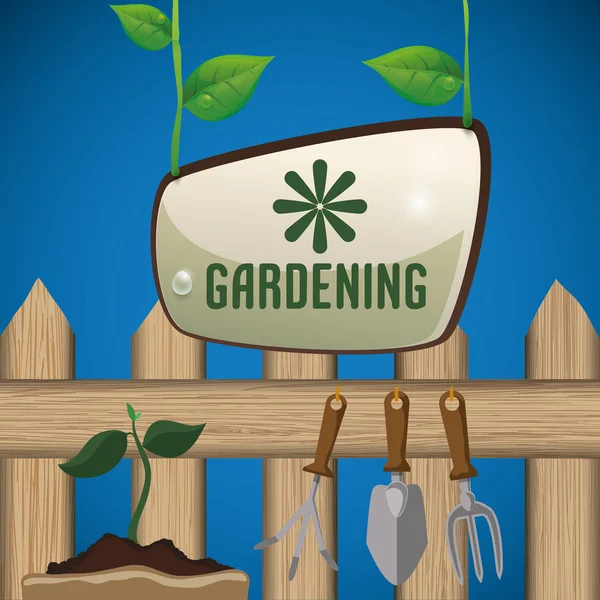 Gartengestaltung — Stockvektor