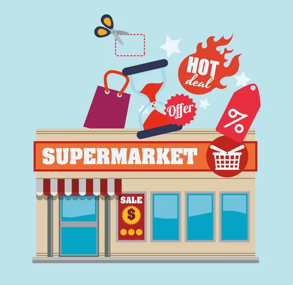 Diseño de supermercados — Vector de stock