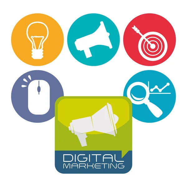 Design für digitales Marketing — Stockvektor