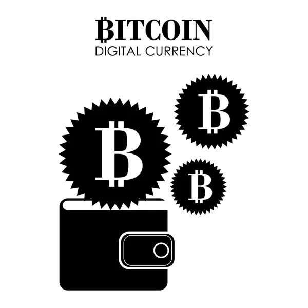 Design bitcoin — Vetor de Stock