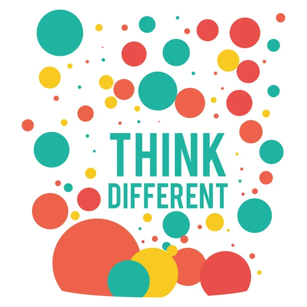 Think different design — Stock Vector