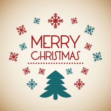 Mutlu noel kartı tasarımı.