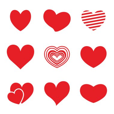 Romantik aşk tasarım kırmızı kalp