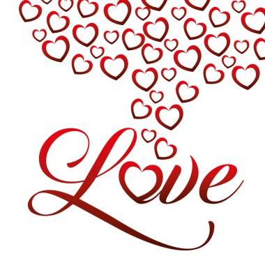 Romantik aşk tasarım kırmızı kalp