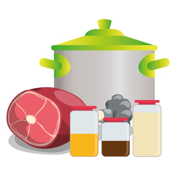 Inicio Diseño de iconos de cocina — Vector de stock