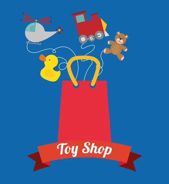 Speelgoed winkel ontwerp — Stockvector