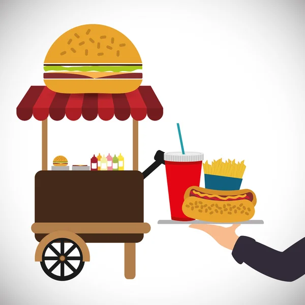 Fast-Food-Design — Stockvektor