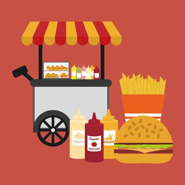 Design de fast food — Vetor de Stock