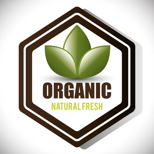 Organic natural food label — Stock Vector