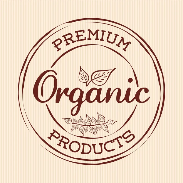 Organic natural food label — Stock Vector