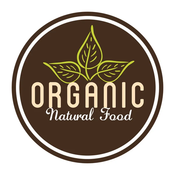 Organikus, természetes élelmiszer címke — Stock Vector