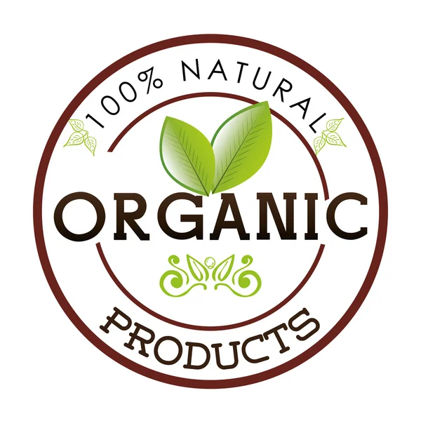 Rótulo biológico dos alimentos naturais —  Vetores de Stock