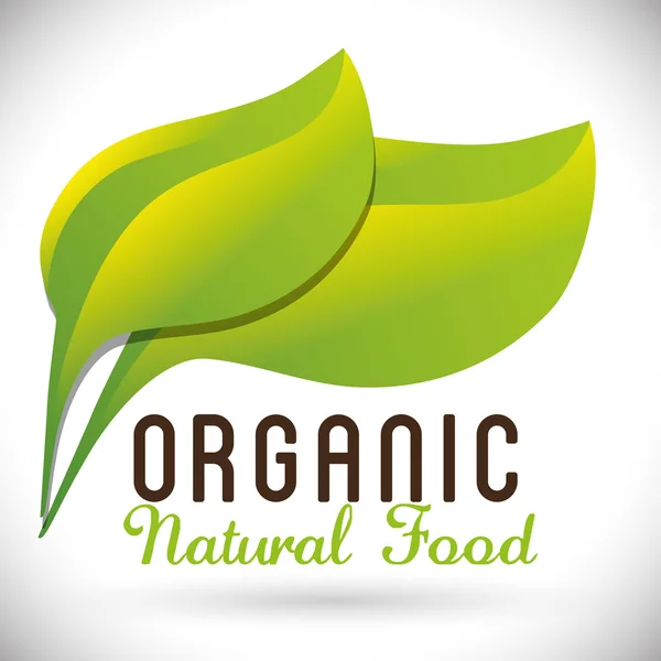 Organic natural food label — Stock Vector