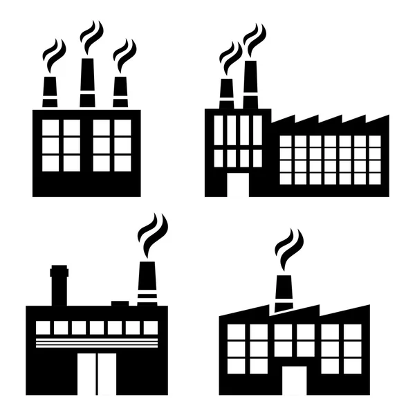 Фабрика, промисловість та бізнес дизайн — стоковий вектор