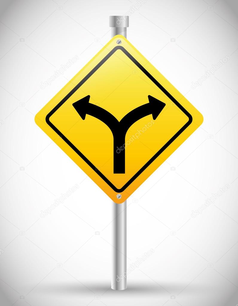 One way road sign advertising design,