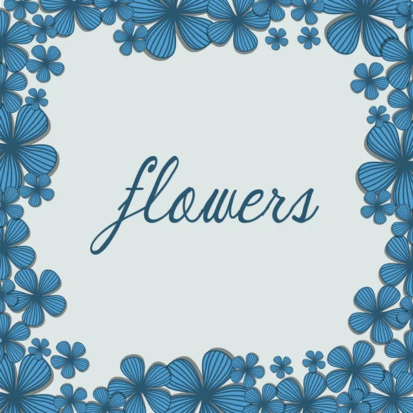 Květiny, květinové karta — Stockový vektor