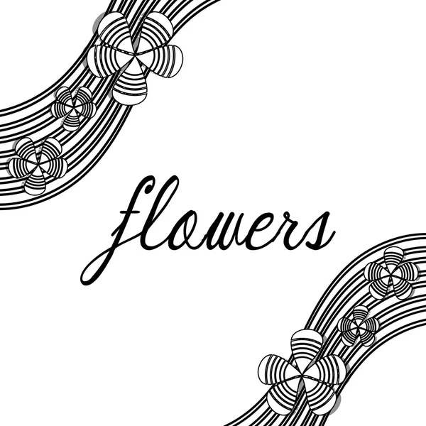 Blumen, Blumen Karte — Stockvektor