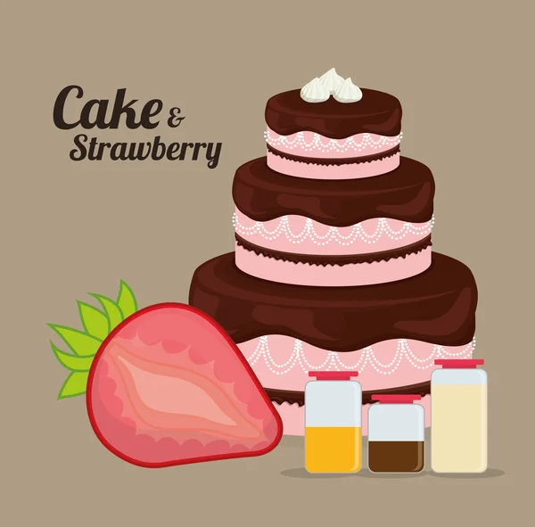 Conception de gâteau — Image vectorielle